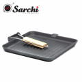 Grill Gusseisen Skillet mit abnehmbarem Holzgriff Griff
